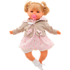 Кукла Munecas Каталина в бежевом, плачет 42 см