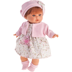 Кукла Munecas Кристина в розовом, плачет 30 см
