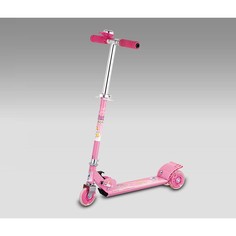 Самокат розовый со светящимися колесами MC Kitty MaxCity