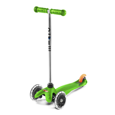 Самокат mini micro светящ колеса зеленый MICRO