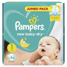 Подгузники Pampers New Baby-Dry Newborn (2-5 кг) 94 шт