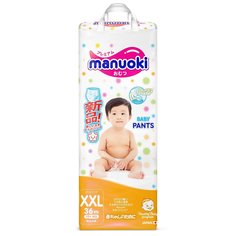 Подгузники-трусики Manuoki XXL 15+ кг 36 шт