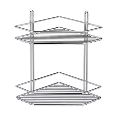 Полка Teknotel Угловая Двухъярусная Для Bанной / хром