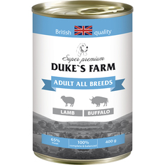 Корм для собак Dukes Farm ягненок, буйвол, рис, шпинат 400 г