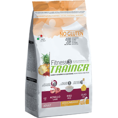 Корм для собак TRAINER Fitness3 No Gluten Medium&Maxi Adult Dog Lamb, Rice and Oil 12,5 кг