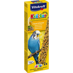 Лакомство Vitakraft Крекеры для волнистых попугаев кунжут, банан 2 шт Витакрафт
