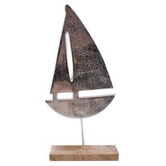 Статуэтка корабль 18х5х38см серебро Edelman