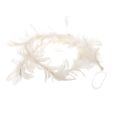 Гирлянда с перьями 150см белая Edelman