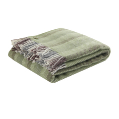 Плед Tweedmill stripe 150x183 green