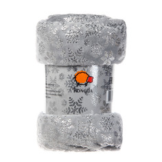 Плед гипоаллергенный Hongda снежинка серый 180х200 см