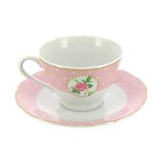 Пара чайная 250млx1 mix&match розовый Porcelaine Czech gh