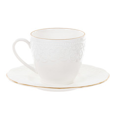Чашка с блюдцем чайная 120 мл, Kutahya Porselen irem отводка золото