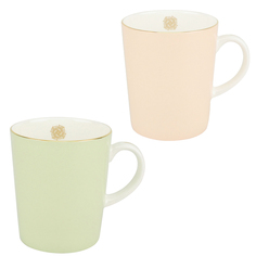 Набор кружек Top art Империал Оливковый & Карамельный 330мл 2шт