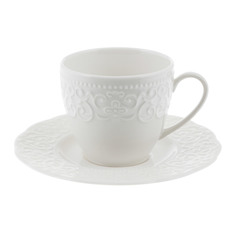 Чашка с блюдцем чайная 120мл Kutahya porselen Irem недекорированная