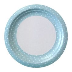 Тарелки бумажные Горох голубой фон 18 см 6 шт Vitto