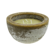Свеча декоративная Edg оливковая 15.3х7.5 см