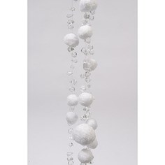 Гирлянда декоративная Снежки 110 см белая Kaeming