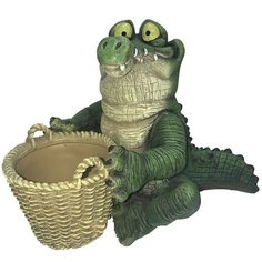 Фигура садовая Тпк полиформ Крокодил с корзиной