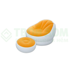 Надувное кресло Intex Café Chaise с пуфом 109х104 см (68572NP)