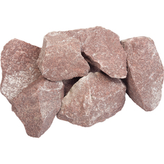 Камень "Кварцит" малиновый, колотый, в коробке по 20 кг "Банные штучки"/1