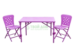 Комплект Nardi стол+2 стула фиолетовый (4055313000)