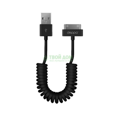 Кабель Deppa Дата-кабель usb - 30-pin витой 72119 (319-196)