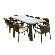 Комплект стол d.brown+10 кресел brown 41 с под EMU