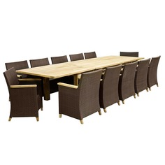 Комплект мебели Cambium Java Brown стол + 12 стульев