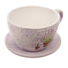 Горшок-чашка для цветов Dehua Лаванда с поддоном 17.5 Dehua ceramic