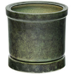 Горшок для цветов Элитная керамика цилиндр зеленый 28 см