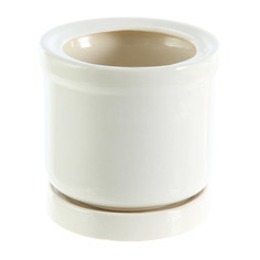 Горшок для цветов Элитная керамика цилиндр белый d12.5см