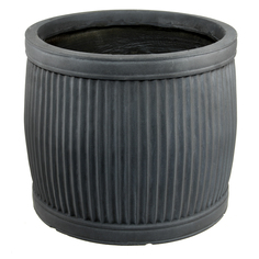 Горшок L&t pottery для цветов lt бочка ребристый серый 54 см Jardin d Eden