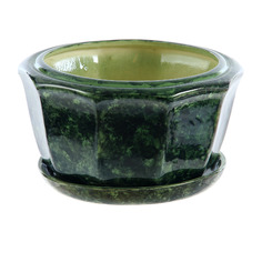 Горшок для цветов №30 зеленый d23см Элитная керамика