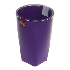 Кашпо Пластавеню Грейс 18 см с фитильным поливом Фиолетовое