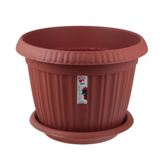 Горшок для цветов Пластик центр Таити d28см терракот