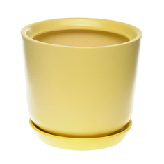 Горшок для цветов декоративный Гончар лира №3 (желтый), 16 см.