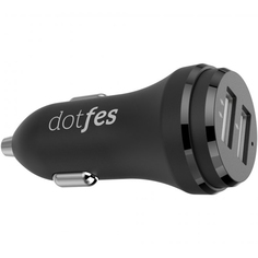 Автомобильное зарядное устройство Dotfes B01 Dual Ports 2 USB Black
