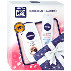 Подарочный набор Nivea Крем какао и эффект пудры