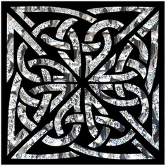 Декор Роскошная мозаика Левадия платина 8x8 см