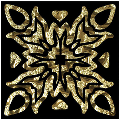 Декор Роскошная мозаика Гламур золото 8x8 см