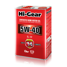 Масло моторное полусинтетическое 4л Hi-gear 5w-40 sl/cf