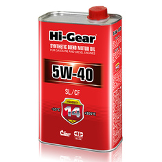 Масло моторное полусинтетическое 1л Hi-gear 5w-40 sl/cf