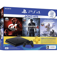 Игровая приставка Sony PlayStation 4 500 Gb (CUH-2108A) + GTS/UC4/HZD/3 месяца PS Plus