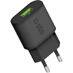 Сетевое зарядное устройство SBS USB 2.1 A TETR1USBQCH3 черный