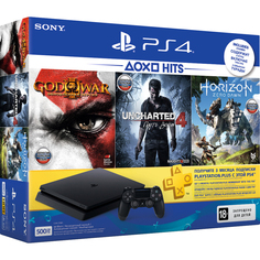 Игровая приставка Sony PlayStation 4 500 Gb (CUH-2108A) + HZD/GoW3/UC4/3 месяца PS Plus