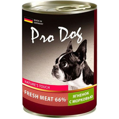 Корм для собак Pro Dog ягненок, морковь, 400 г