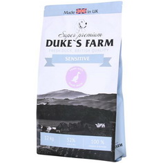 Корм для собак Dukes Farm Сенситив, утка 12 кг