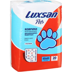 Коврик для кошек и собак Luxsan Premium с рисунком 60х60 см 20 шт