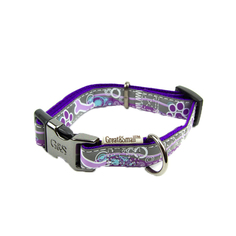 Ошейник для собак GREAT&SMALL Светоотражающий 20х350-550мм фиолетовый