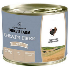 Корм для собак Dukes Farm Grain free индейка, клюква, шпинат 200 г